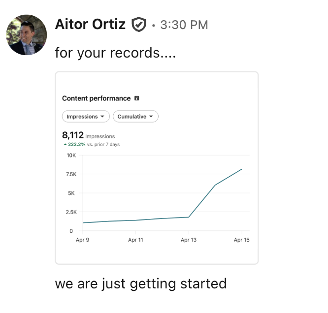 LinkedIn testimonial