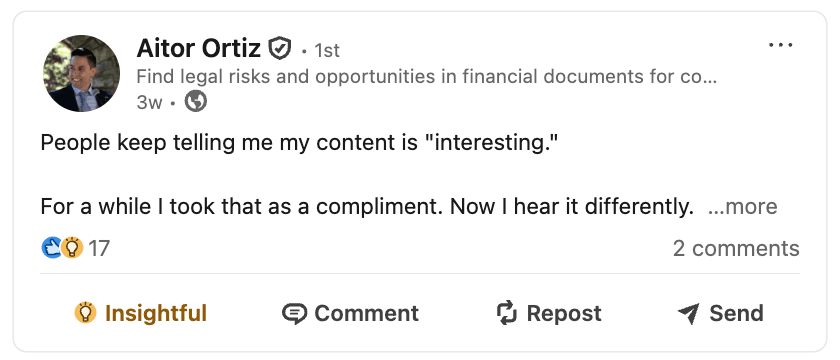 LinkedIn post by Aitor