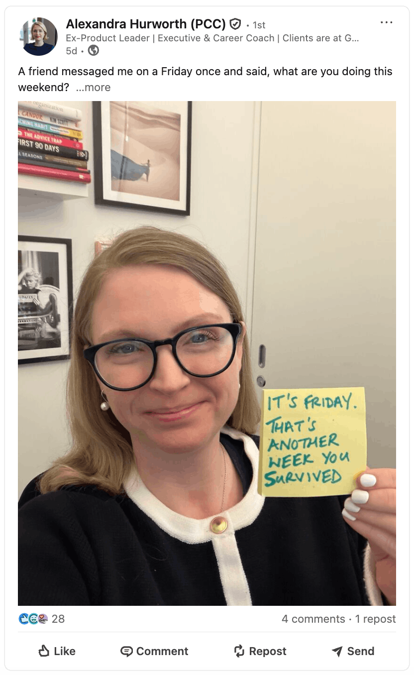 LinkedIn post by Alexandra