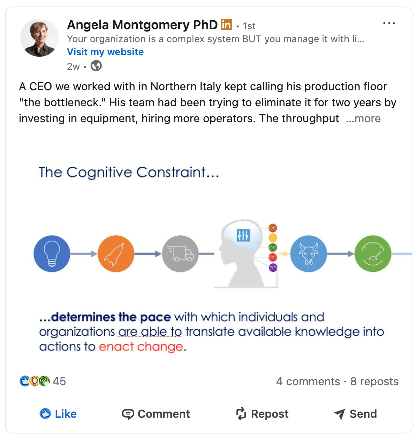 LinkedIn post by Angela