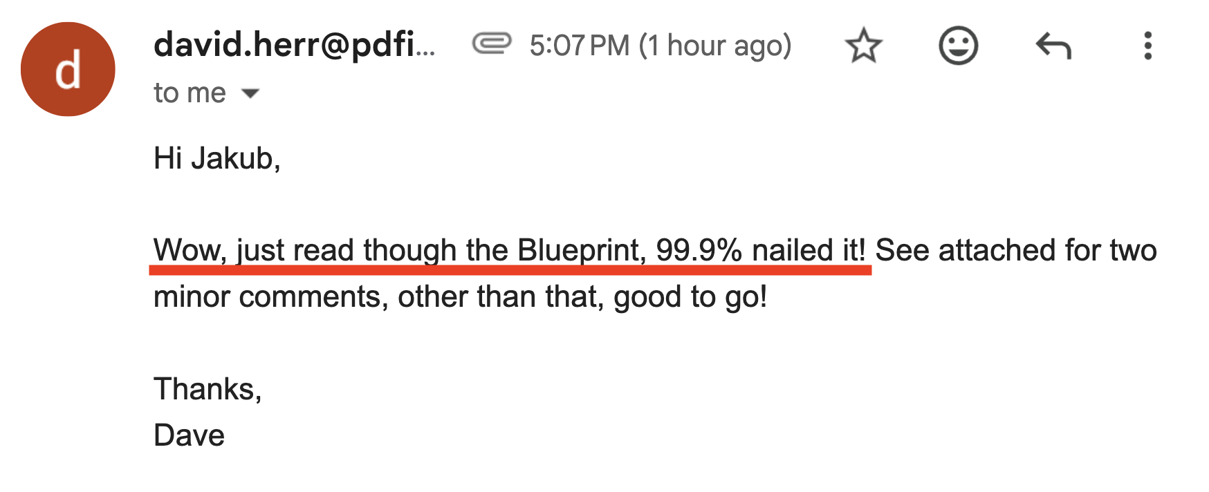 Client message