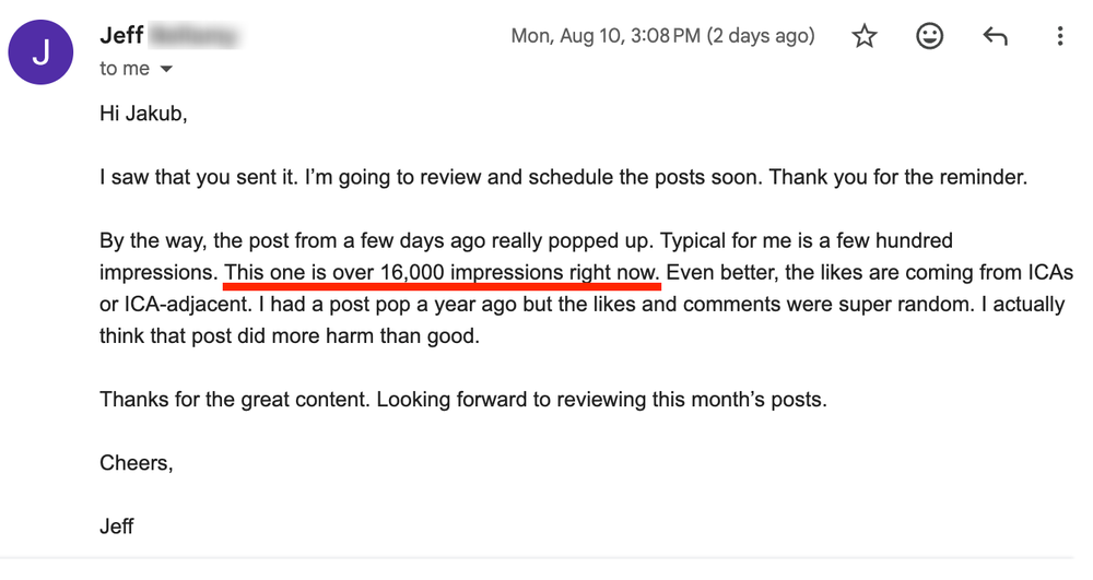 Client message