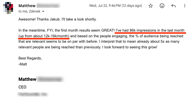 Client message