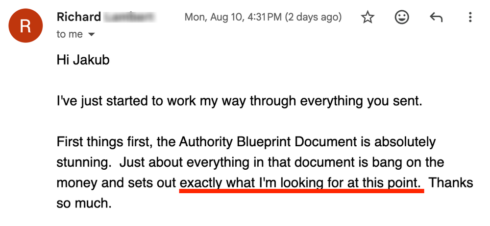 Client message